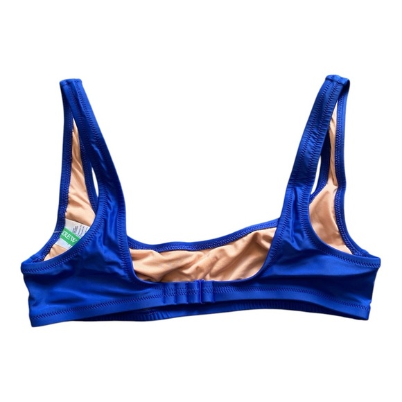 J. Crew Blue Heritage Scoop Neck Bikini Top NEW Women’s Size Medium - Picture 2 of 5